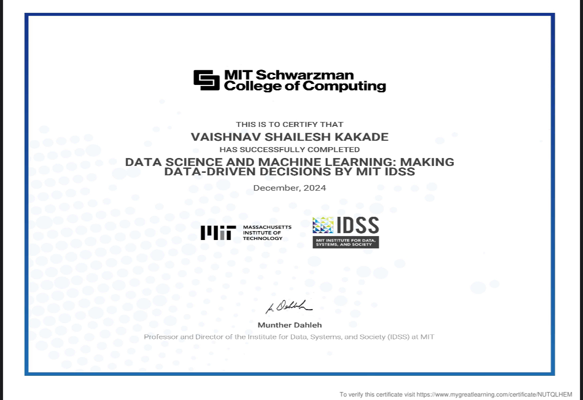 MIT Data Science Certification